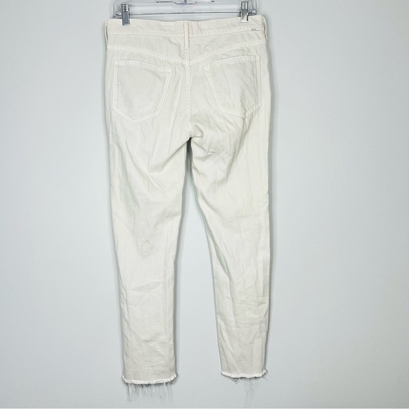 MOTHER the Drop Out Fray in Part Favor White size 26 Ankle Cropped Jeans - Picture 8 of 9